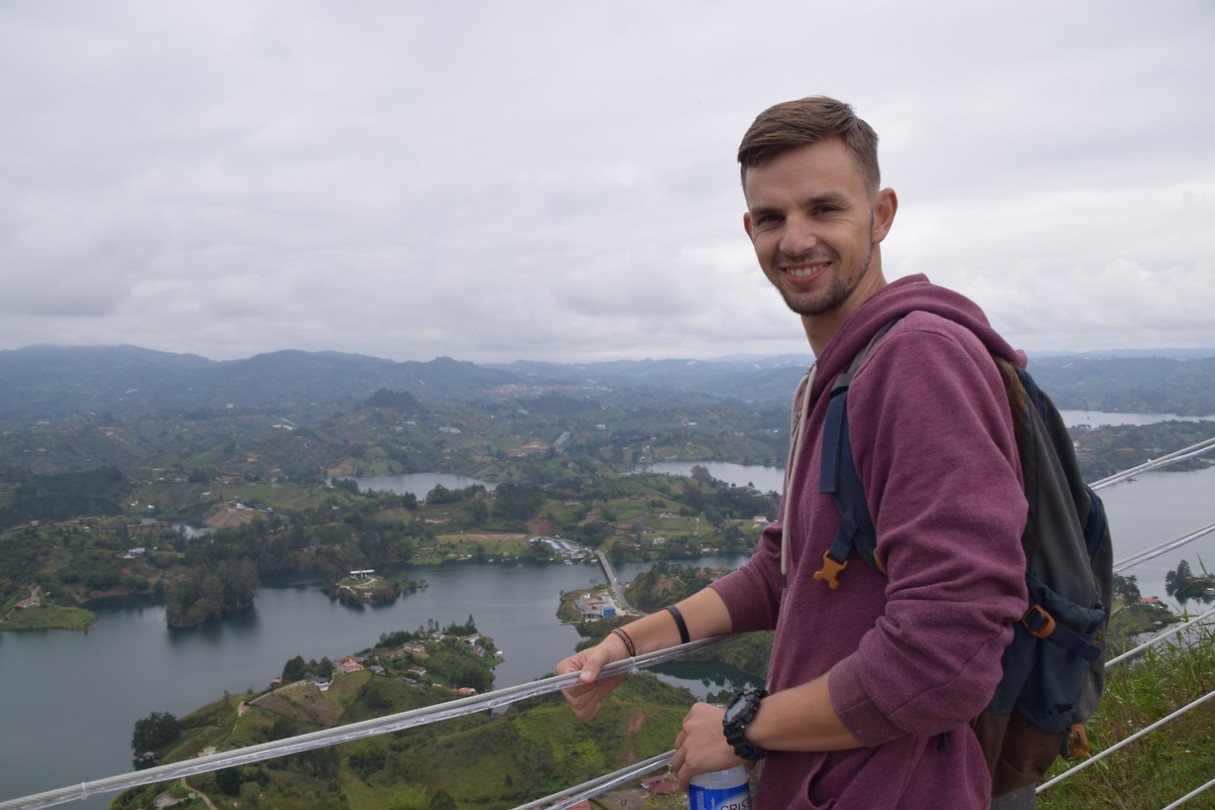 On top of the rock