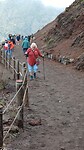 Wandelaarster in actie
