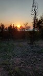 De ondergaande zon op Camping La Masseria