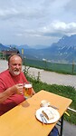 Op het terras berghut