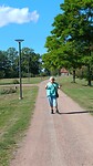 Wandelen in klooster tuin