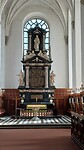 Het altaar in kerk Kristianstad