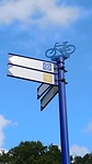 De fietsroute bewegwijzering