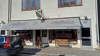 Buitenkant snoepwinkel Gränna