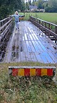 Brug over een stuk van het meer in Järnboda