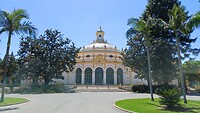Het theater gebouw in Sevilla