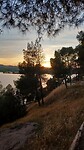 Zonsondergang vanaf camping