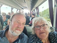 Een selfie in de bus naar Barcelona