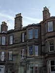 De schoorstenen in Edinburgh