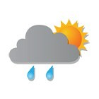 14 Mei 2016  ( donker wolk, zon, druppels )