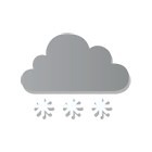 10 Februari 2017 Grijs wolk en sneeuwvlokken