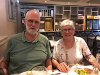 Henk en Mieke tijdens het etentje in L’ escale Chateauroux.