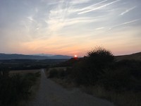 De opkomende zon.