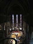 De kerk van Roncesvalles van boven af gezien.