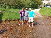 Pootje baden in de rivier.