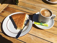 Welverdiende Baskische taart en koffie.