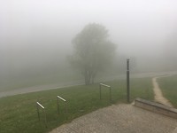 Ineens zijn de bergen niet meer te zien.