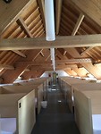 Onze zolderkamer in de herberg.