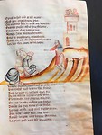 Pagina uit een oud boek in de biblotheek.