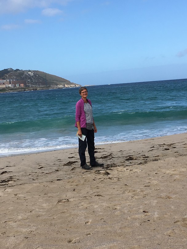 Op het strand bij A Coruña.