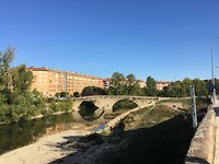 De oude brug bij Pamplona.