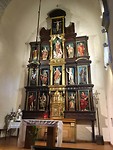 Het altaar in de kerk van Zabaldika.