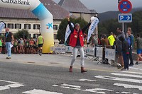 Net voor de start van de halve marathon.