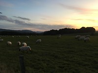 Zonsondergang.