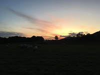 Zonsondergang bij Roncesvalles.