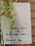 Welkomstbriefje van Ellen.