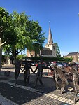 Dorpsplein met kerk in Eijsden.