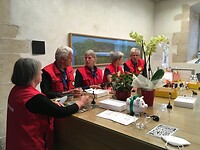 Avondsessie van de hospitaleros.
