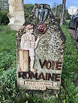 Oude Romaanse weg die we steeds volgen.