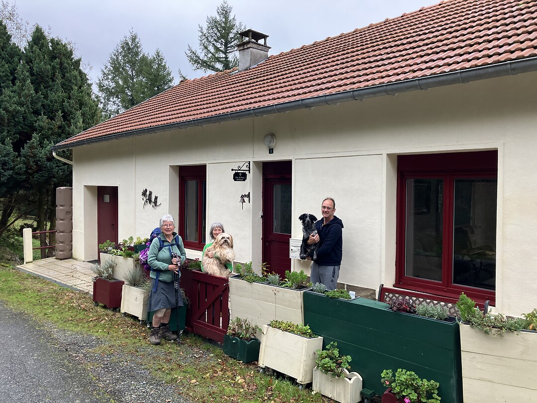 Afscheid van Eric en Petra met hun hondjes in Chatelus.