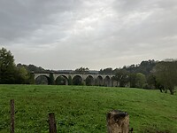 De spoorbrug bij Saint-Leonard- de Noblat