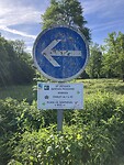 Route voor de pelgrims vanaf de camping.