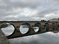 De brug over de Dordogne in de ochtend!
