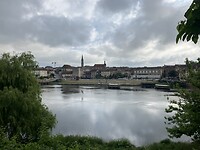 Zicht op Bergerac vanaf de overkant