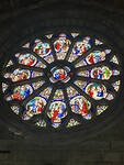Glas in lood raam in de kerk van La Reole