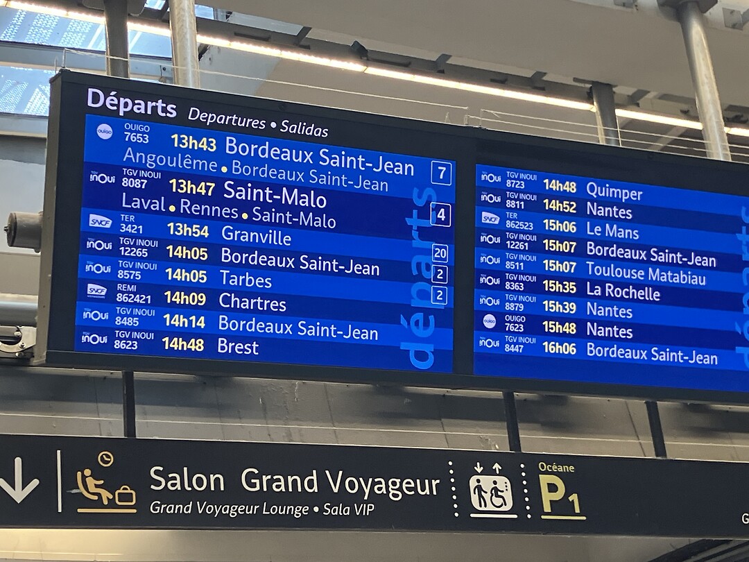 Trein naar Dax, overstappen voor Bayonne