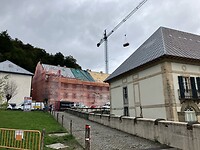 Dakwerk aan het hotel Roncesvalles