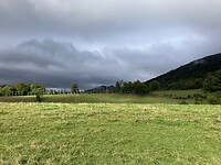 Donkere wolken boven Roncesvalles