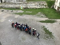 En dan in ganzenpas de Camino op!