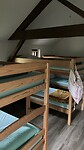 Stapelbedden in de gîte.