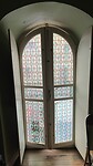 Kloosterraam in onze slaapkamer.