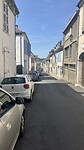 Drukke smalle straatjes in Orthez.