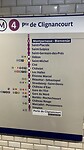 Het metro overzicht in Parijs.