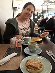 Koffie en Apple Crumble voor het boarden