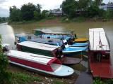 De boot die ons van Battambang naar Siem Reap brengt