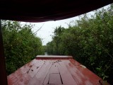 Erg nauwe doorgang met onze boot